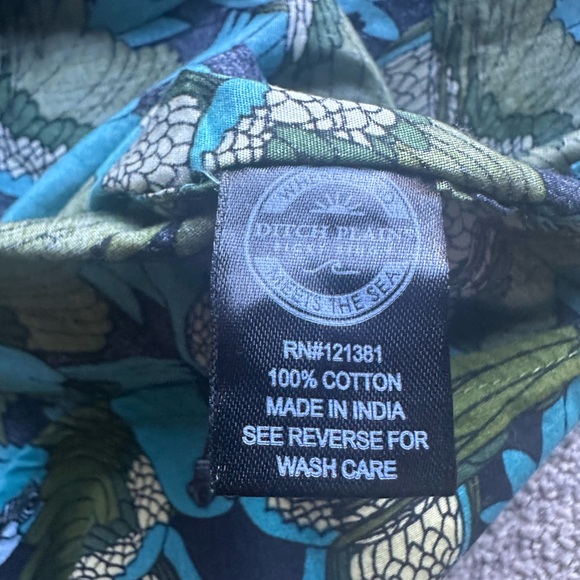 Ditch Plains by Ricky Singh Men’s Blue/Green Parrot Button-Up Shirt - Medium NWT - Picture 5 of 9